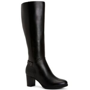 Giani Bernini Adonnys Dress Boot Black Leather Wide Calf, NWT